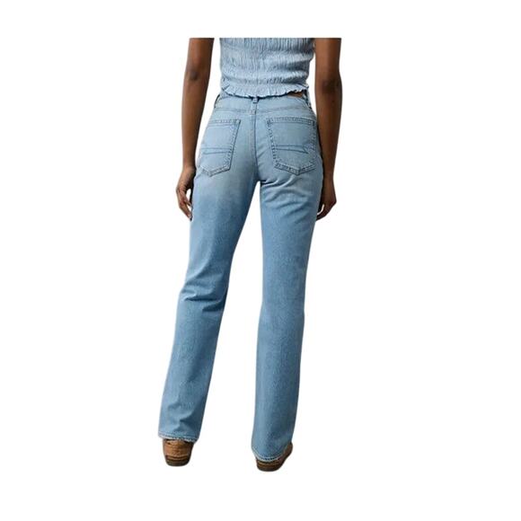 American Eagle Super High-Rise Straight Jeans – Size 6 / 28W – Ice Blue - Picture 3 of 8